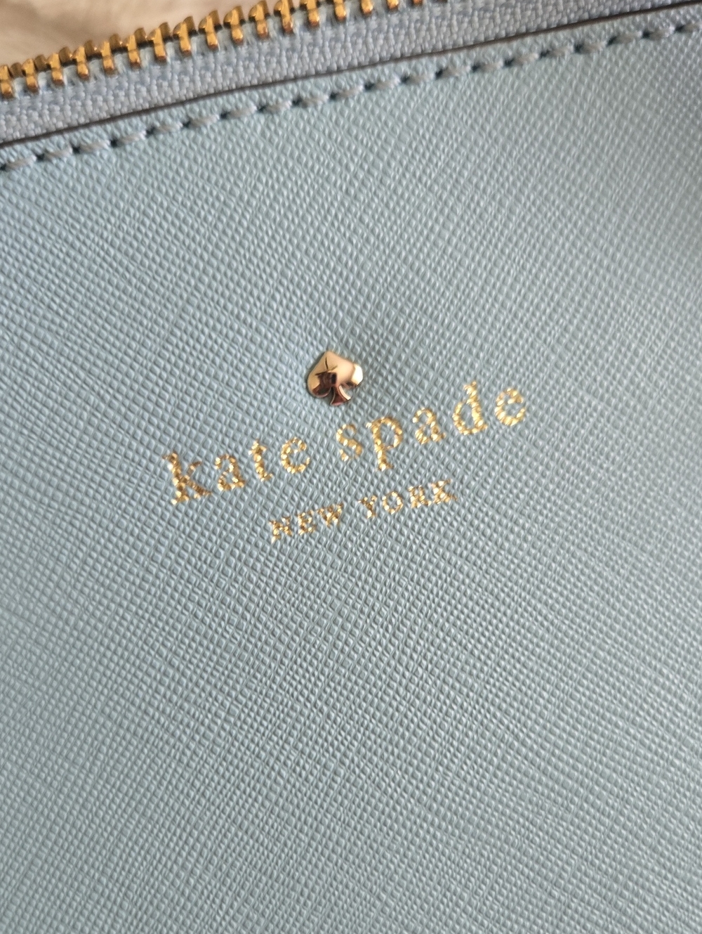 Kate Spade Light Blue Dome Satchel with Added Gold Chain - Picture 2 of 8